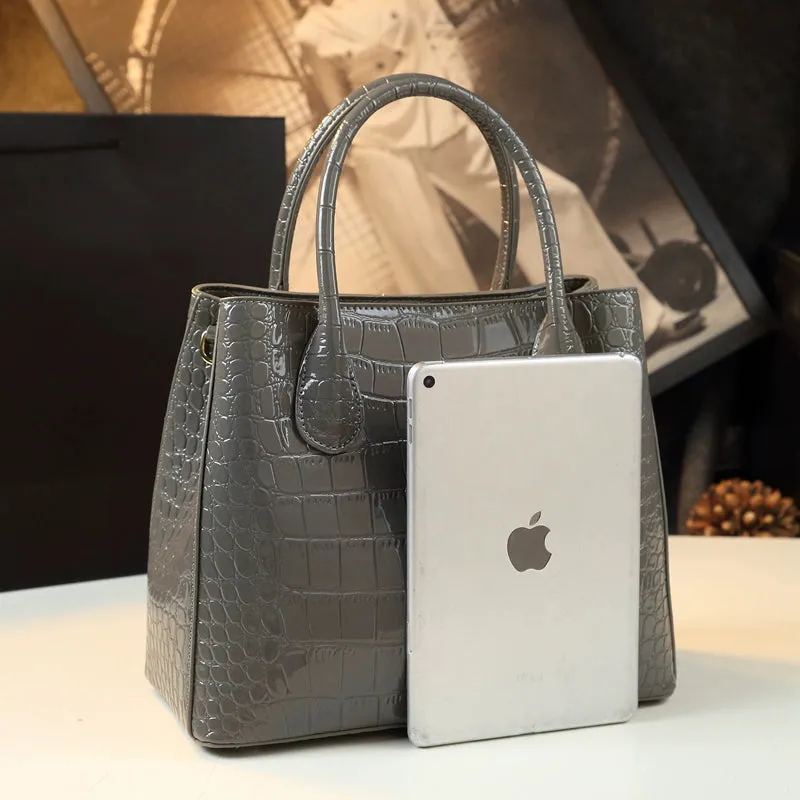 High-End Genuine Leather Crocodile Pattern Women Large Capacity  Bag  Shoulder bag
