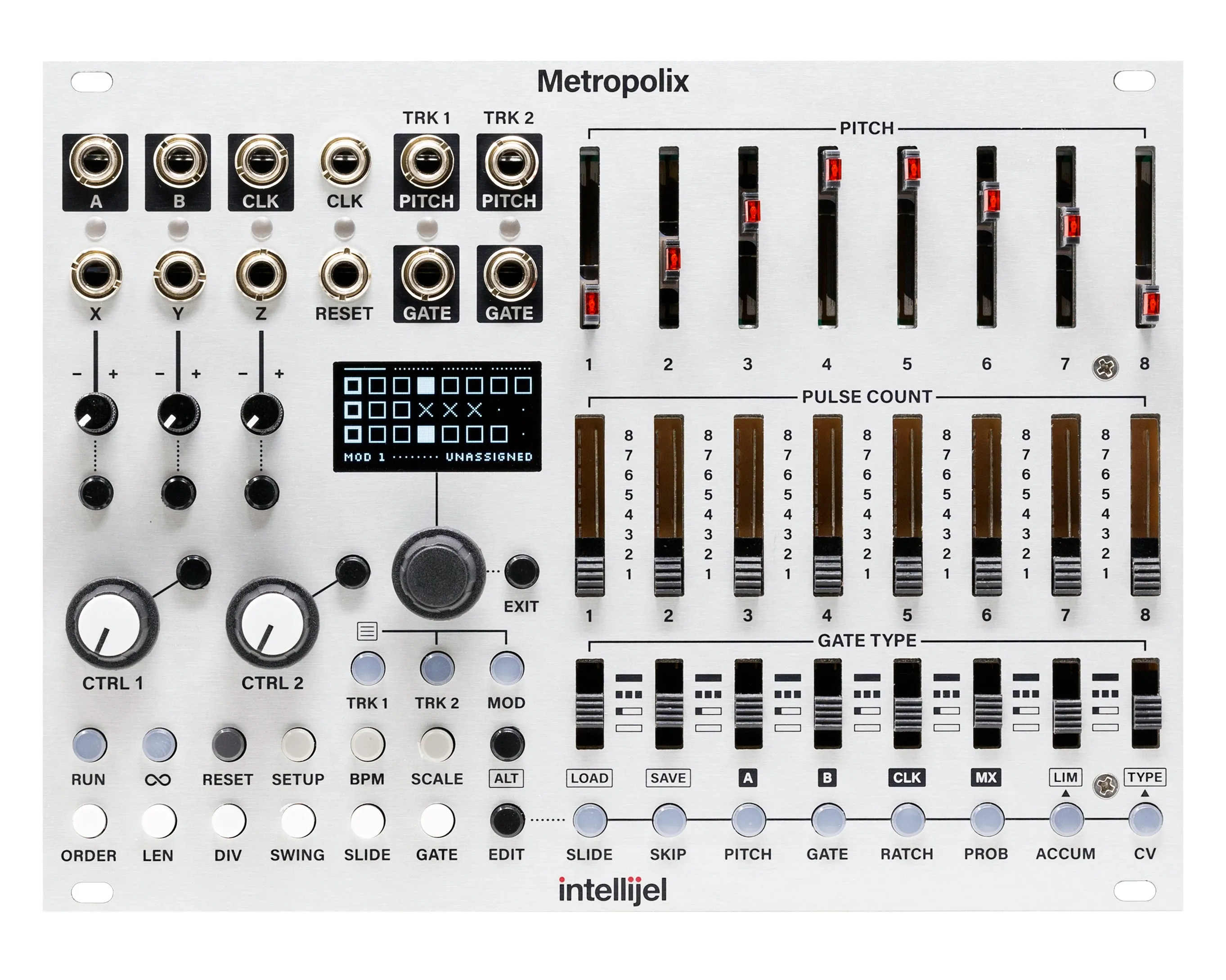 Intellijel Metropolix Multitrack, Performance-Oriented Pitch, Gate and Mod Sequencer