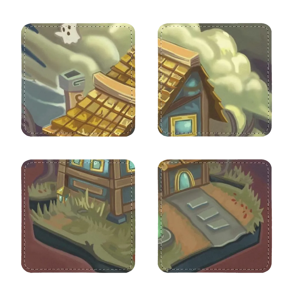 JohnsonKelly_House Sublimation Coasters Pack of Four