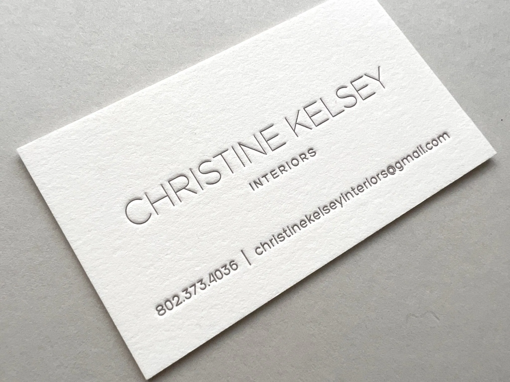Kelsey - Letterpress Business Cards