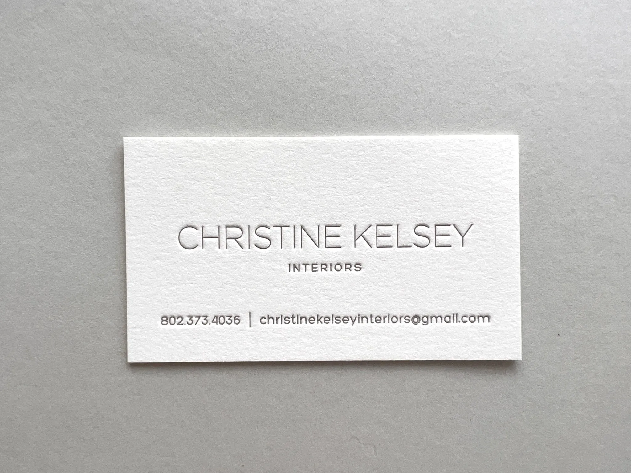 Kelsey - Letterpress Business Cards