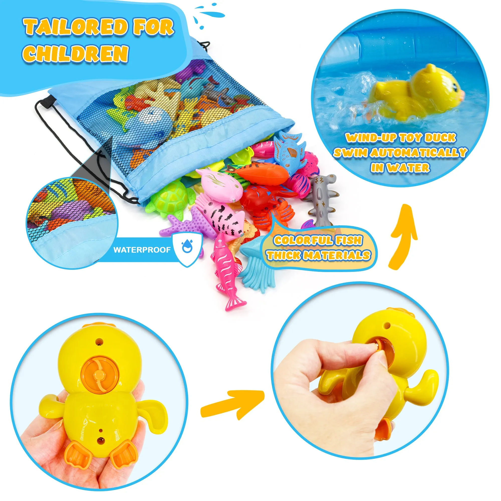 Kiditos 60 PCS Magnetic Fishing Toys Game Set (FG-60)