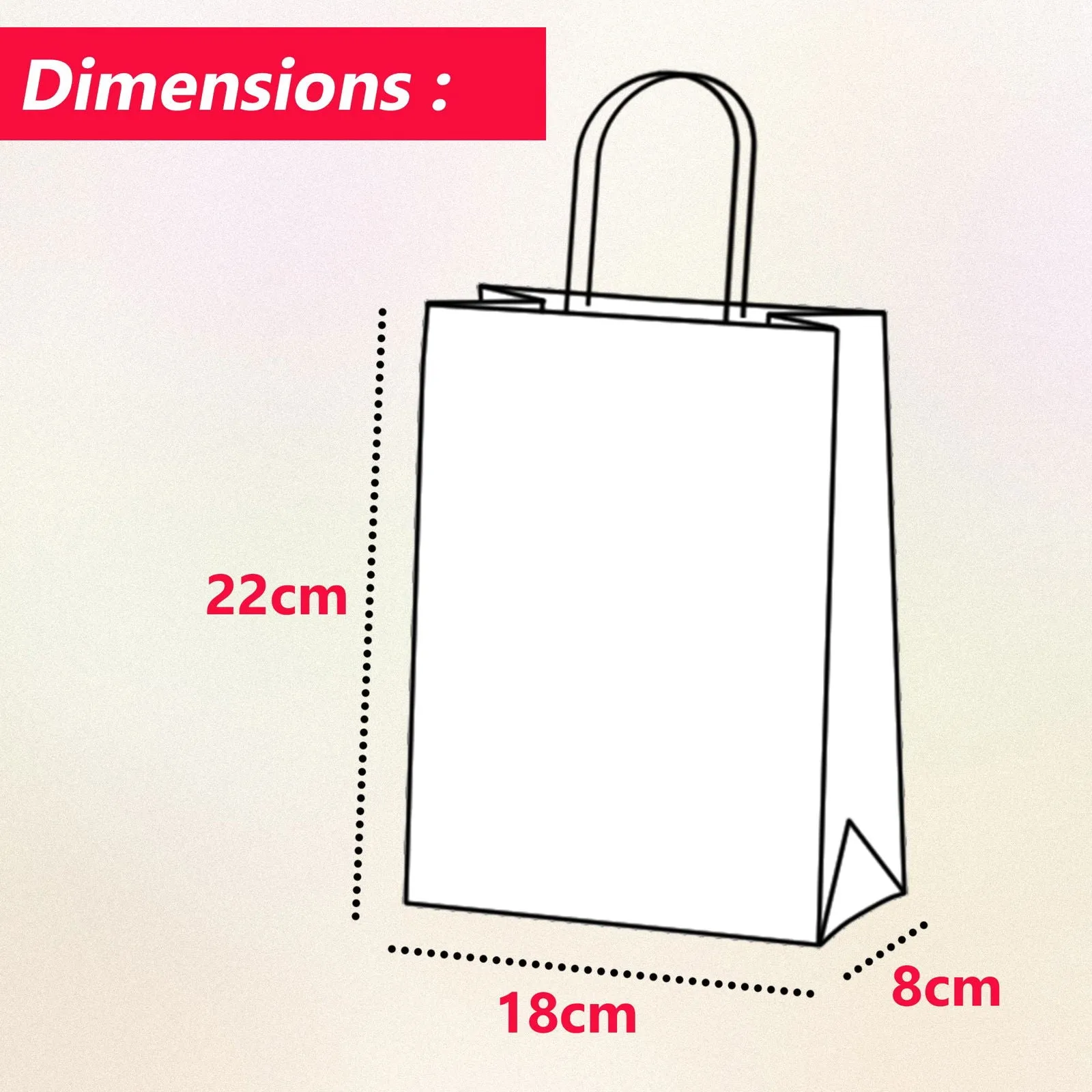 Kraft Paper Bags with Twisted Handle Colored Party Gift Bags Paper Carrier for Birthday 18x22x8cm