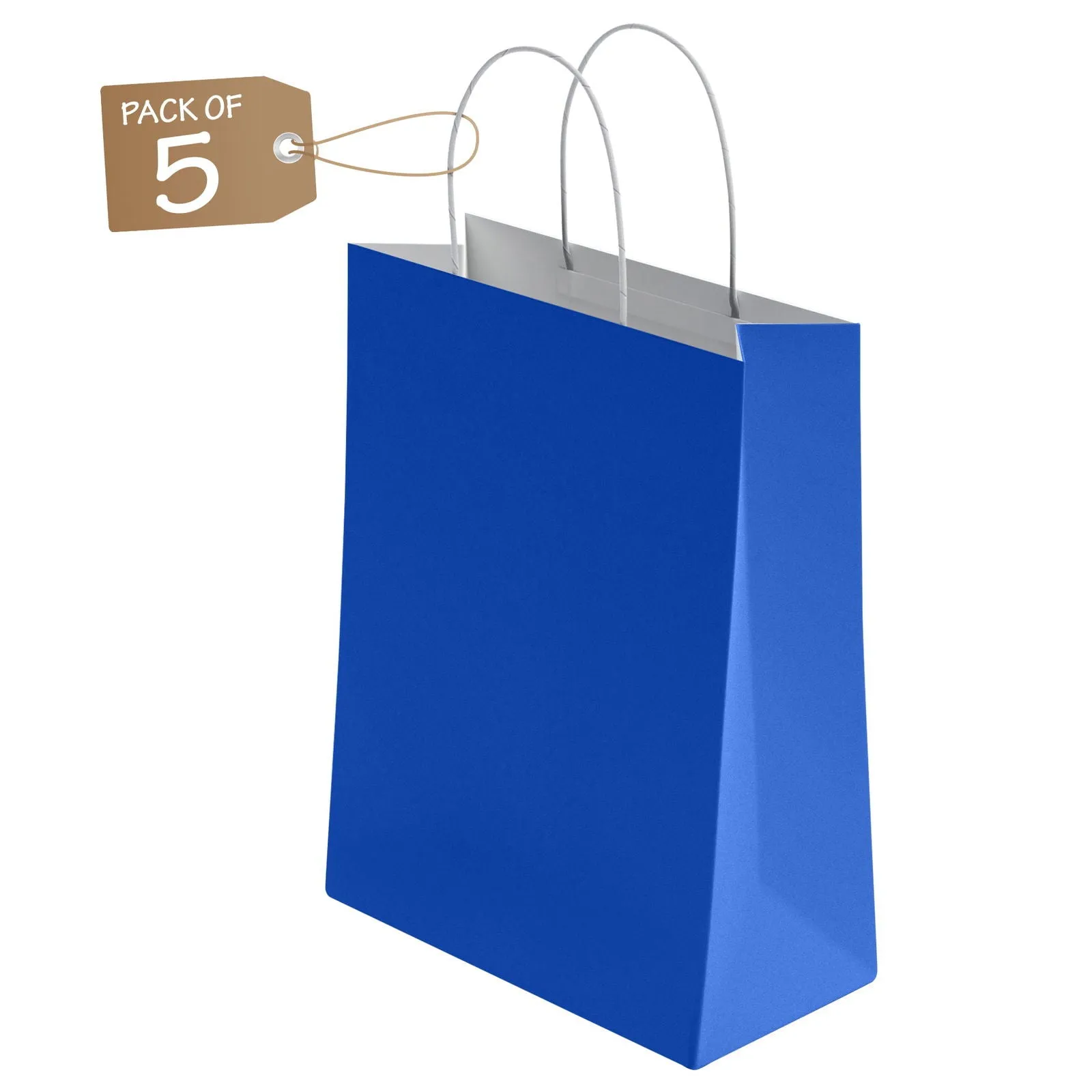 Kraft Paper Bags with Twisted Handle Colored Party Gift Bags Paper Carrier for Birthday 18x22x8cm