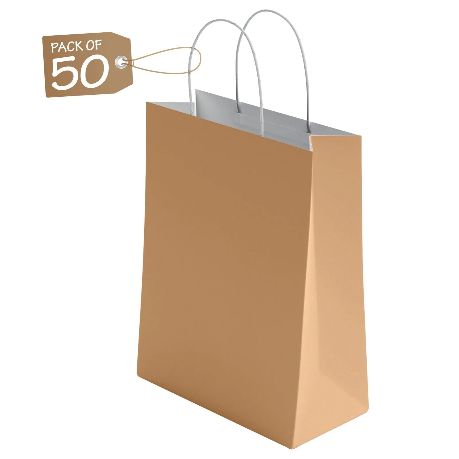 Kraft Paper Bags with Twisted Handle Colored Party Gift Bags Paper Carrier for Birthday 18x22x8cm
