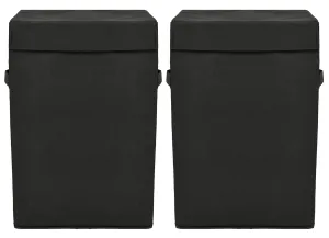 Kuber Industries Non-Woven Laundry Basket, Clothes Hamper For Laundry Closet, Bedroom, Bathroom With Lid & Handles (Grey)-44KM0186