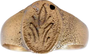 LATE MEDIEVAL WOMAN'S FASHION RING, SIZE 5 ¼ 