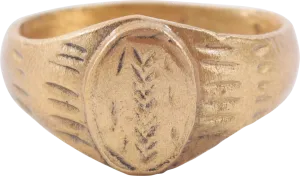 LATE MEDIEVAL WOMAN'S FASHION RING, SIZE 6 1/2