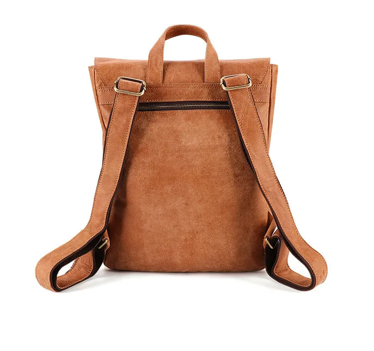 Leisure Vintage Leather Laptop Backpack J6355