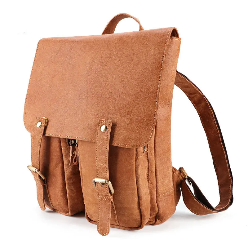 Leisure Vintage Leather Laptop Backpack J6355
