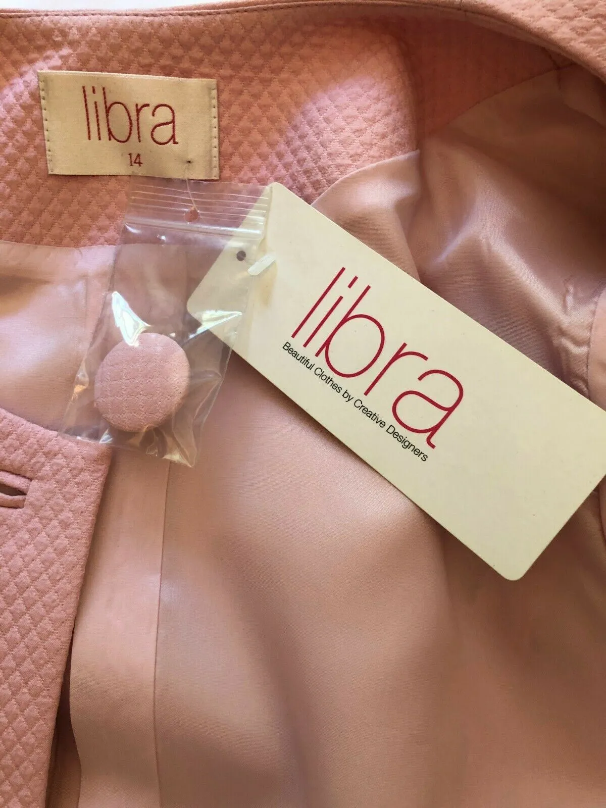 Libra Baby Pink Short Occasion Jacket UK 14 US 10 EU 42