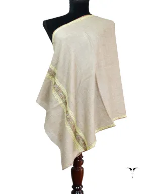 light natural embroidery Pashmina stole 8670