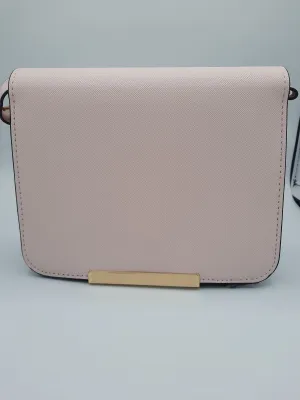 Light pink color book shape evening over the shoulder bag
