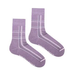 Lilac Check Everyday Crew