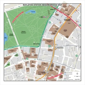 MBTA Boylston Station Neighborhood Map (Aug. 2012)