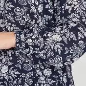Meadow Print Dobby and Frill Blouse