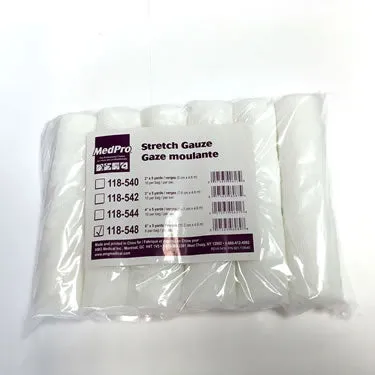 MedPro Soft Stretch Gauze, 6 inches x 5 yards, 6 rolls
