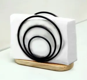 Metallic Napkins & Tissue Holder-(5656)Circle(SA2405-100)