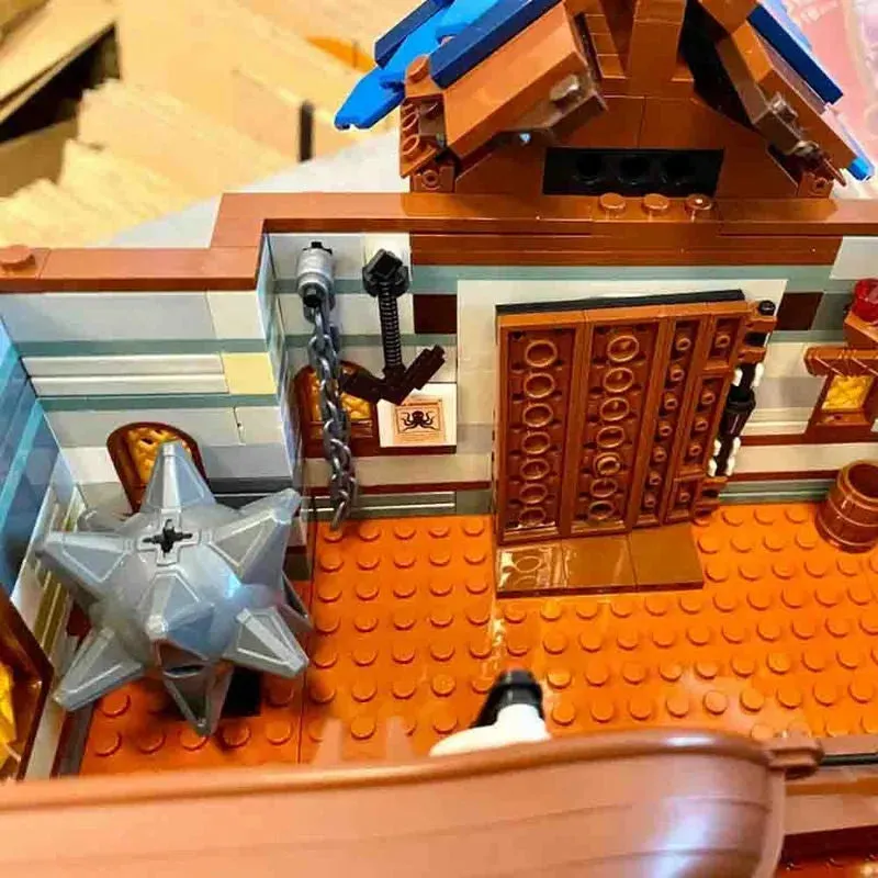 MOC Creator Expert Medieval Town Fishing Store Bricks Toy 66007