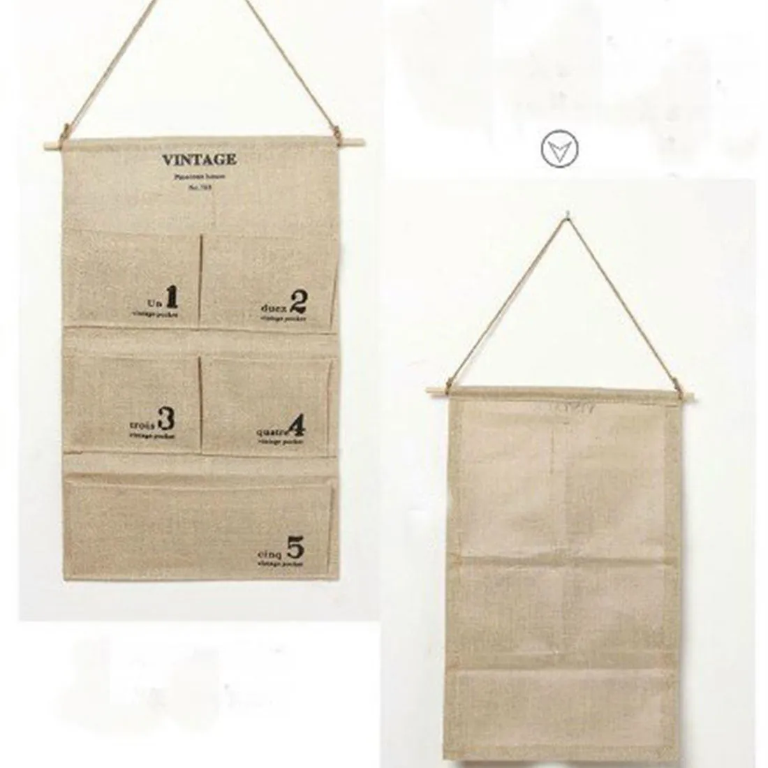 Multilayer Vintage Stuff bag Big Wall Storage Bag Organizer Zakka Home DIY