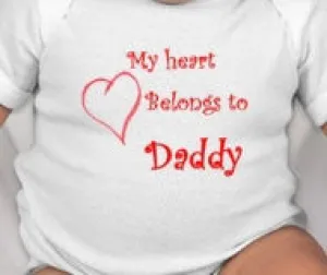 My Heart Belongs to Daddy - new dad baby gift - new dad baby shower gift - new baby gift - baby shower gift - daddys little girl - new dad