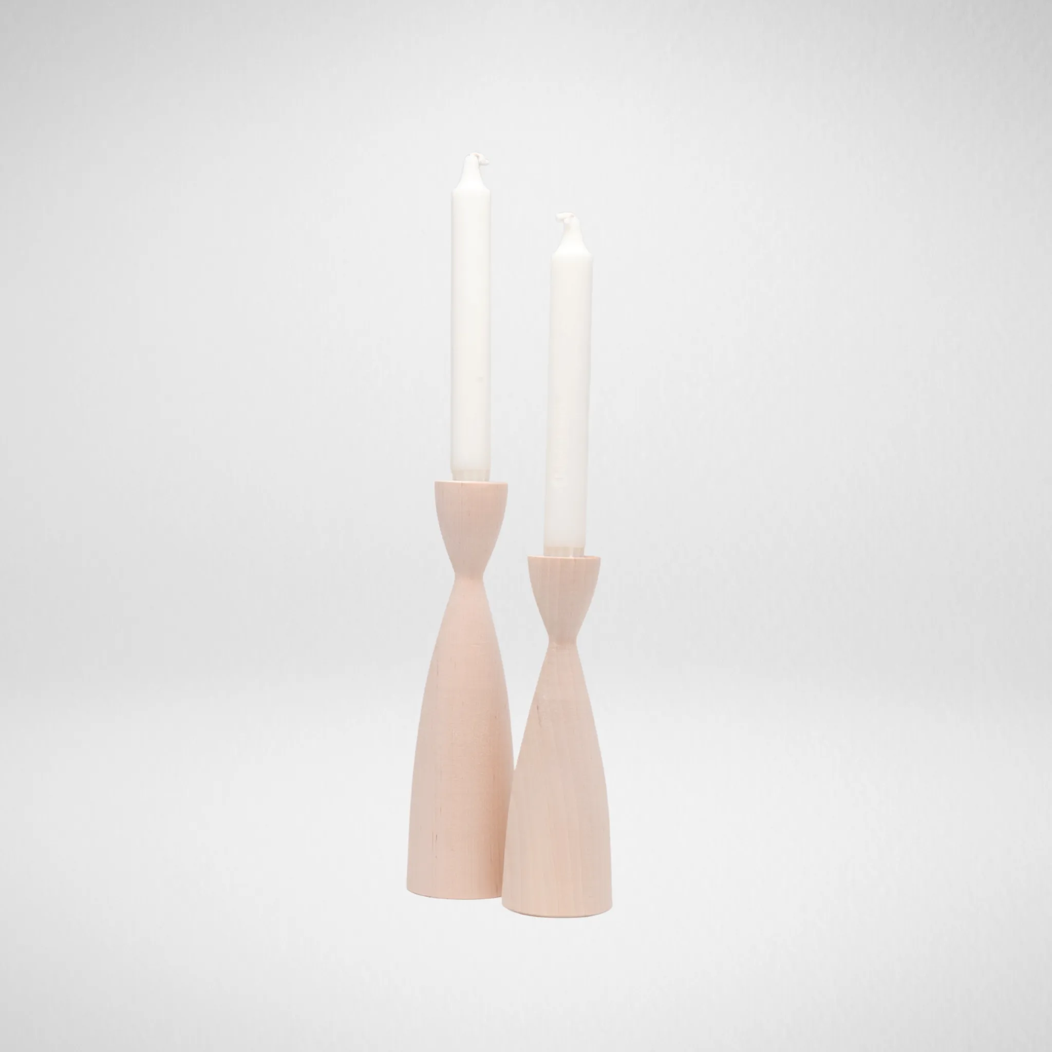 Natural Wooden Candle Holder -  7.5"
