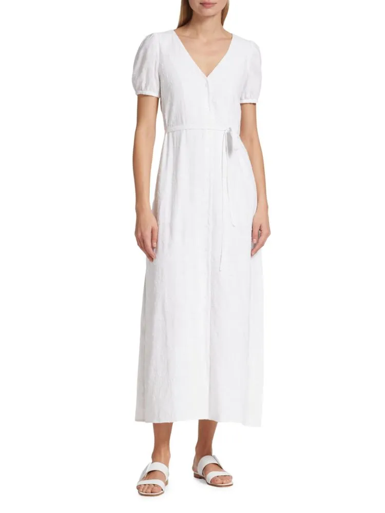 Nicki Splendid jacquard maxi dress, white