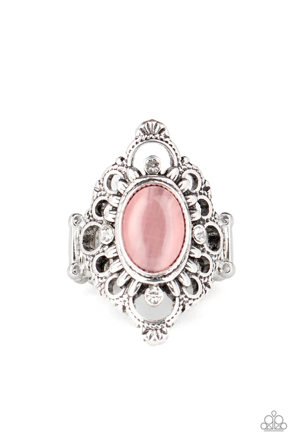 Open Door Jewelry - Elegantly Enchanted - Pink Ring - Paparazzi Accessories