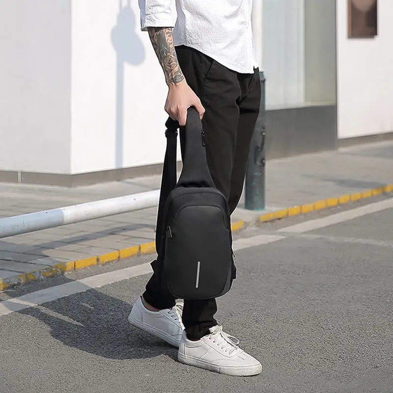 Outdoor Anti Theft Crossbody Chest Bag Mens Waterproof Sling Purse