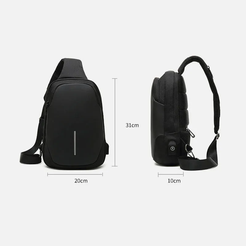 Outdoor Anti Theft Crossbody Chest Bag Mens Waterproof Sling Purse