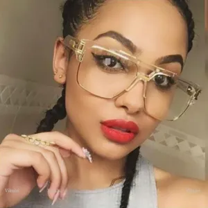 Oversized Gradient Sunglasses Celebrity Hip Hop