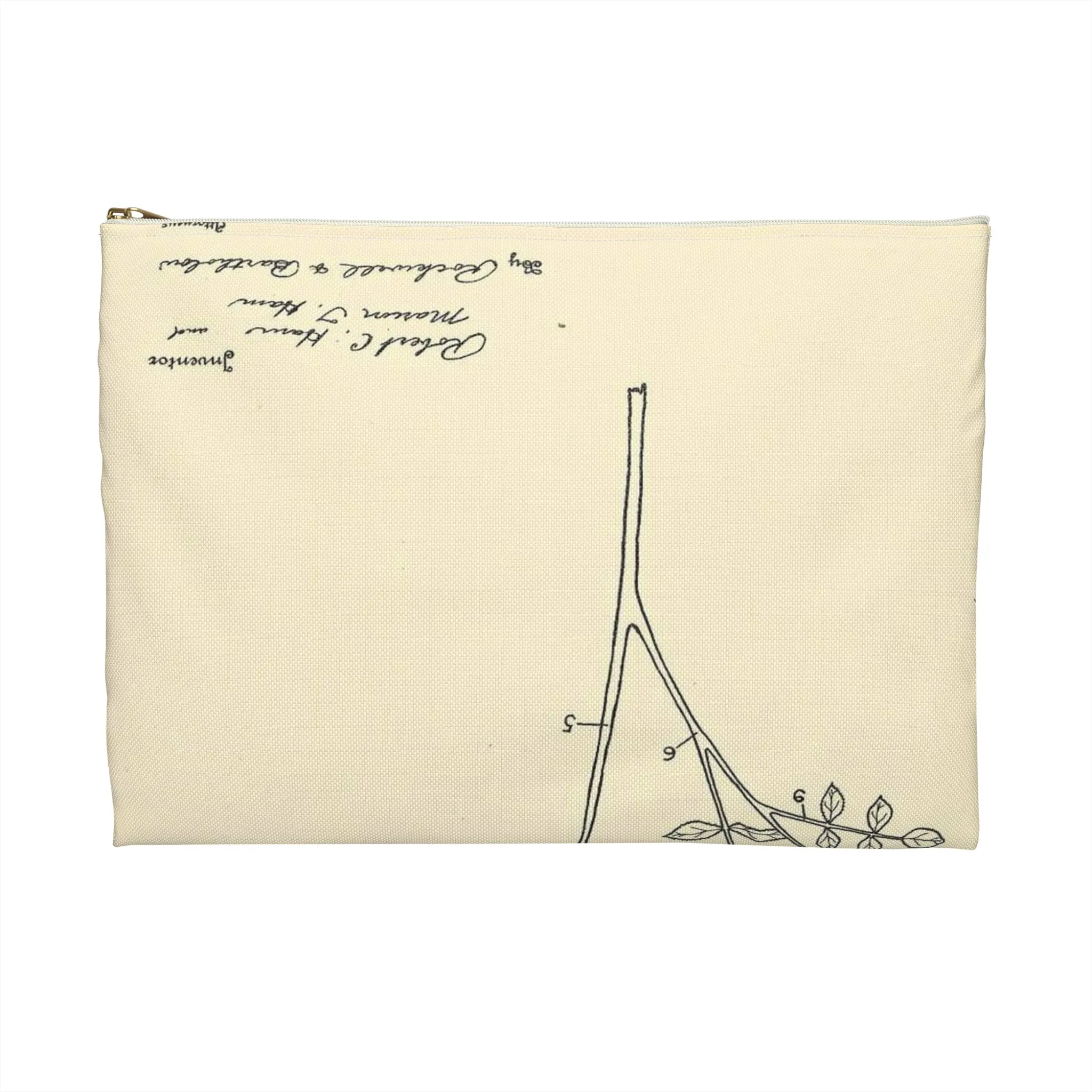 Patent Case File No. 1,831,559, Artificial Flower, Inventor(s)- Robert C. Ham and Marion T. Ham. - DPLA - 08745302078898b8870d70b04cb216a9 (page 5) Large Organizer Pouch with Black Zipper