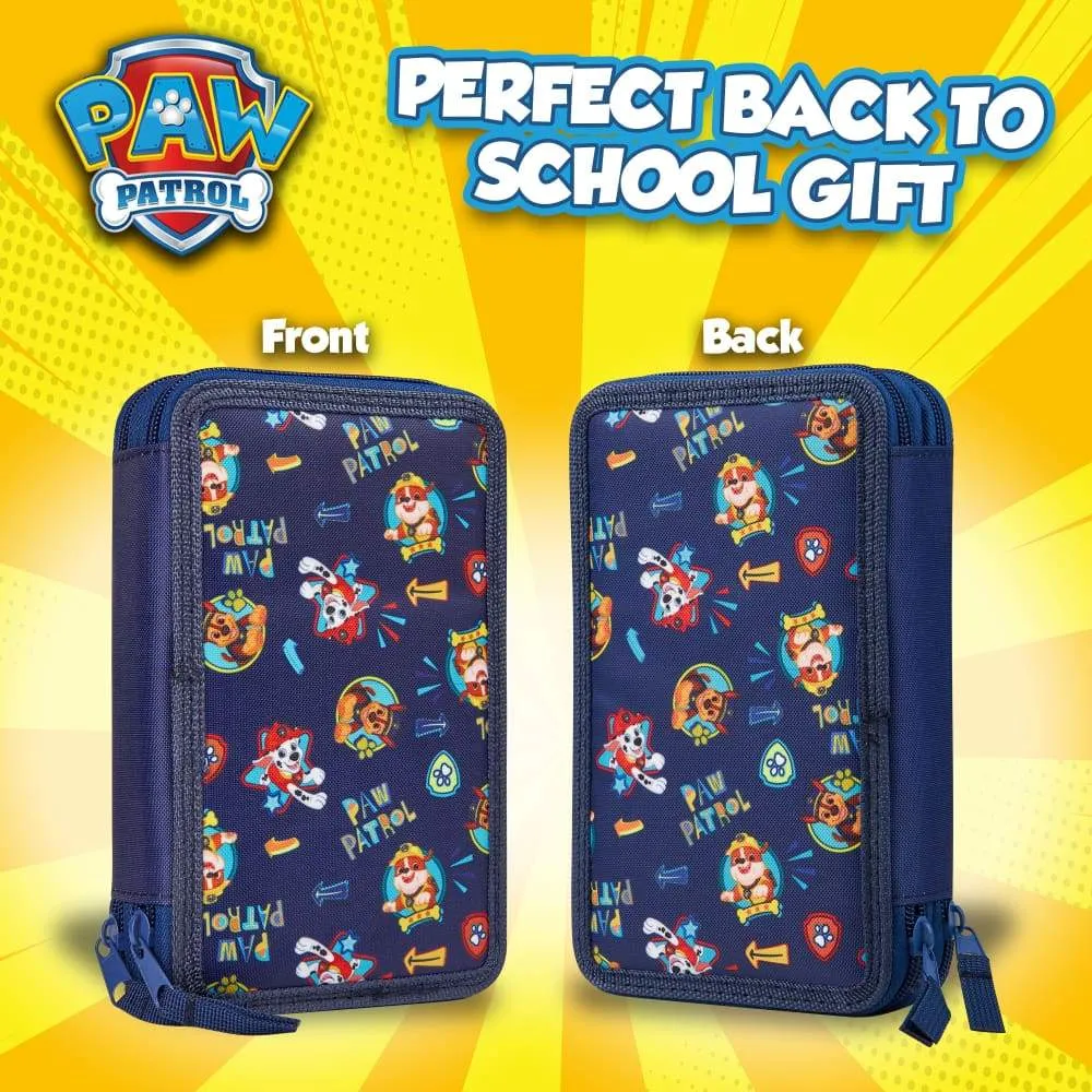PAW Patrol School Stationery Set, Pencil Case for Boys with Marshall Chase Rubble