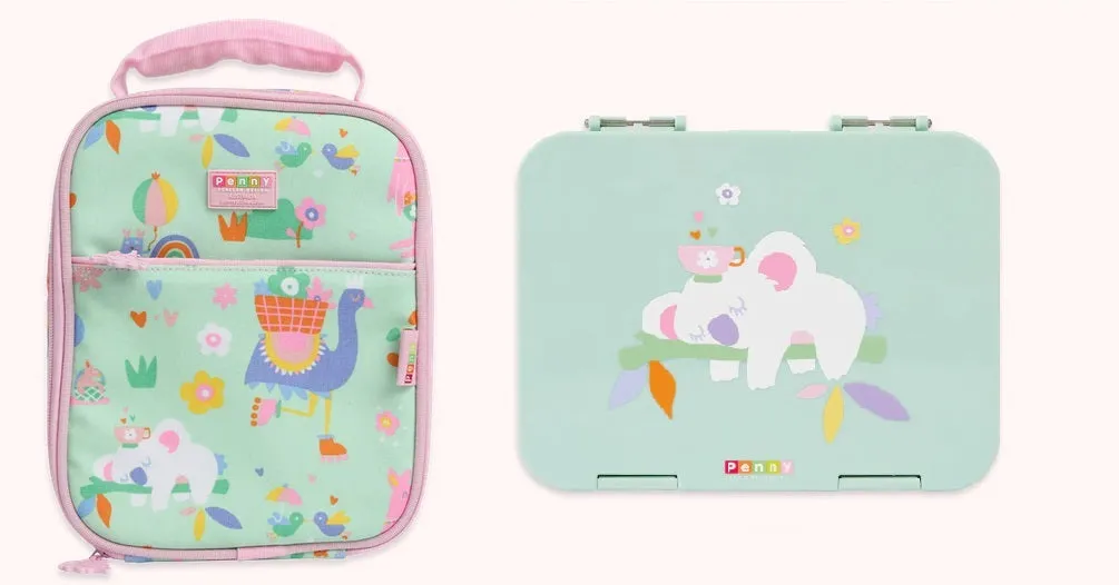 Penny Scallan Bundle of Large Lunch Bag and Large Bento Box - Kipping Koala