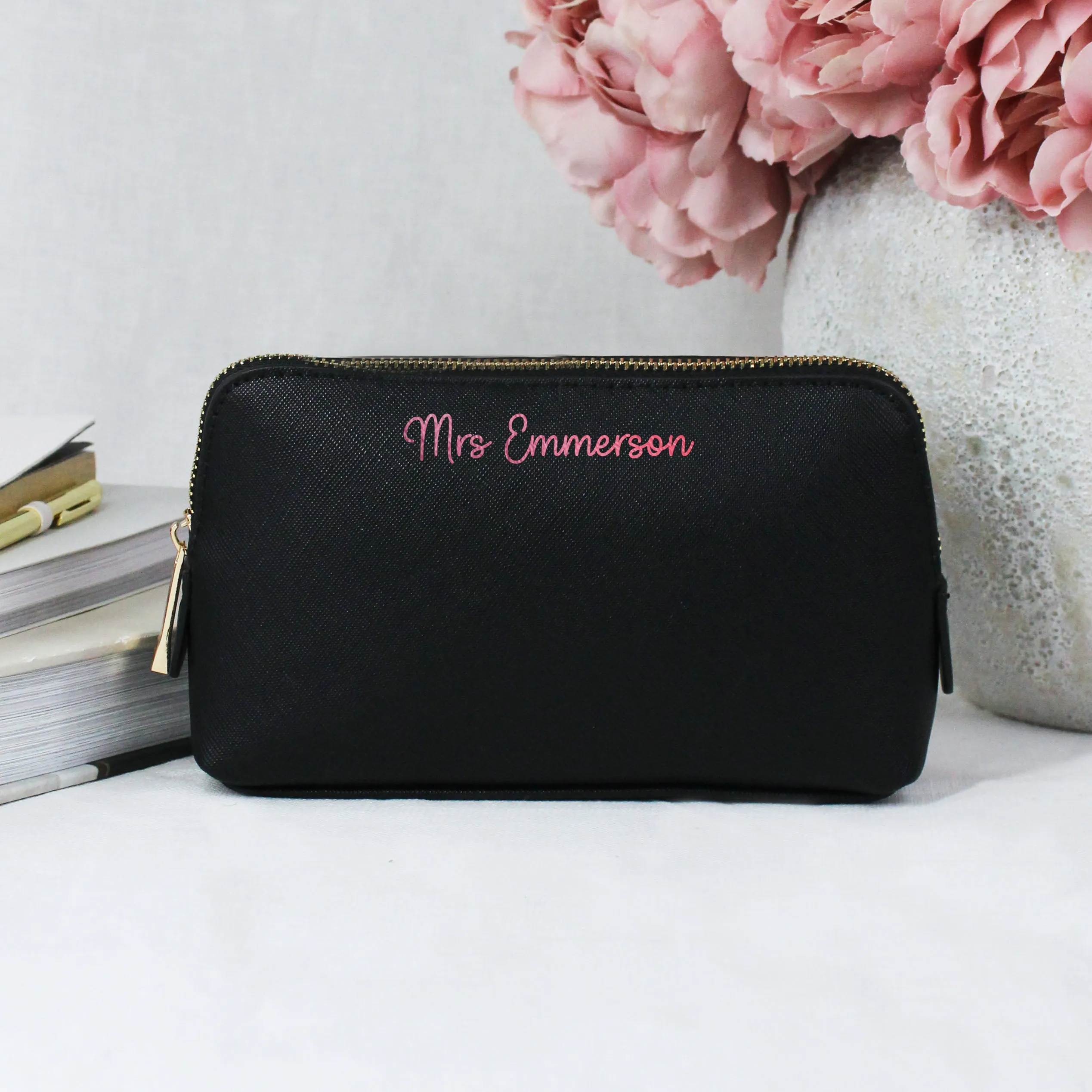 Personalised Medium PU Leather Teacher Pencil Case