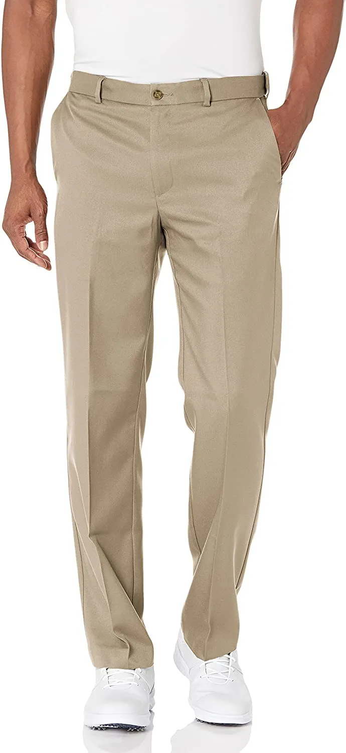 PGA TOUR Men's Flat Front Golf Pant with Expandable Waistband