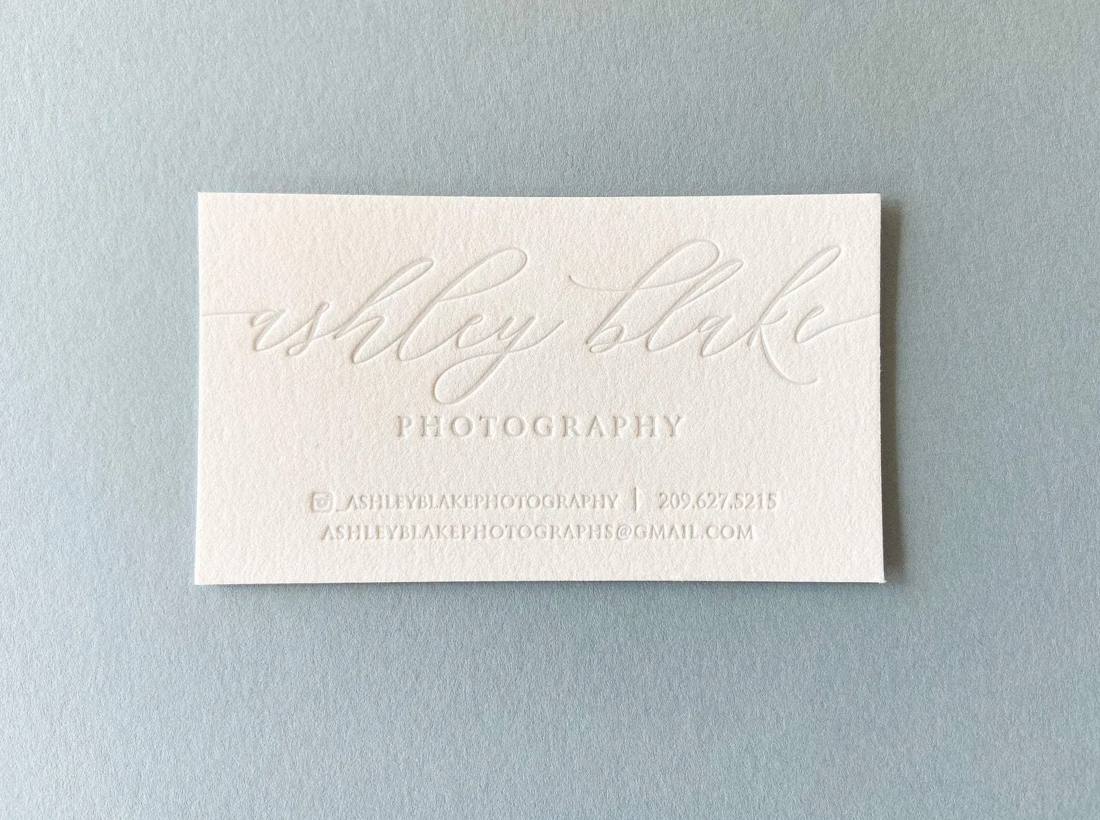 Photographer - Letterpress Business Cards