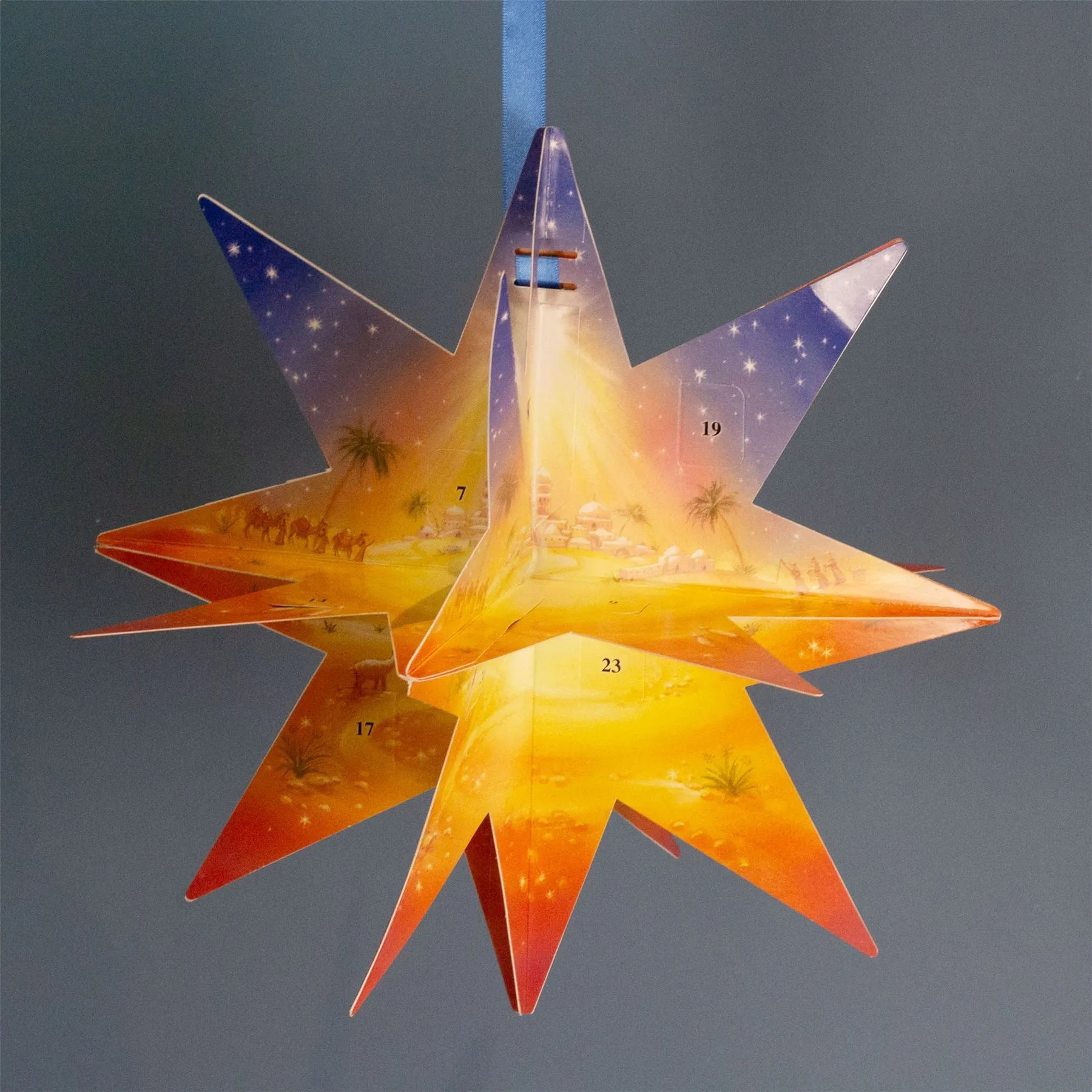 Pop-up 3D Star of Bethlehem Christmas Advent Calendar | Nativity Calendar - 29cm