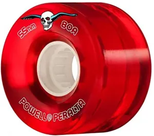 POWELL-PERALTA WHEELS -  H8 CLEAR CRUISERS RED (55MM)