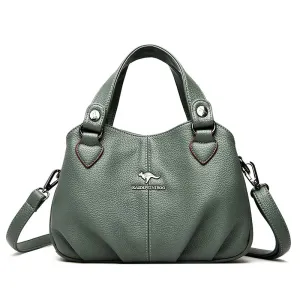 PU Leather Messenger Bag for Women – Small Crossbody Purse with Zipper