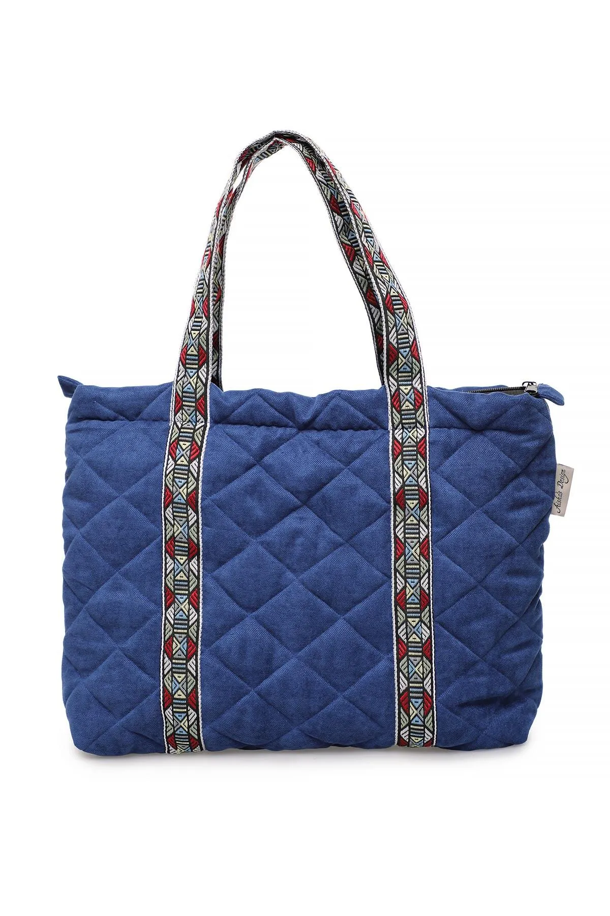 Quilted Polyester Knit Fabric Stylish Handbag with Beautiful Accessory for Women,CK-29