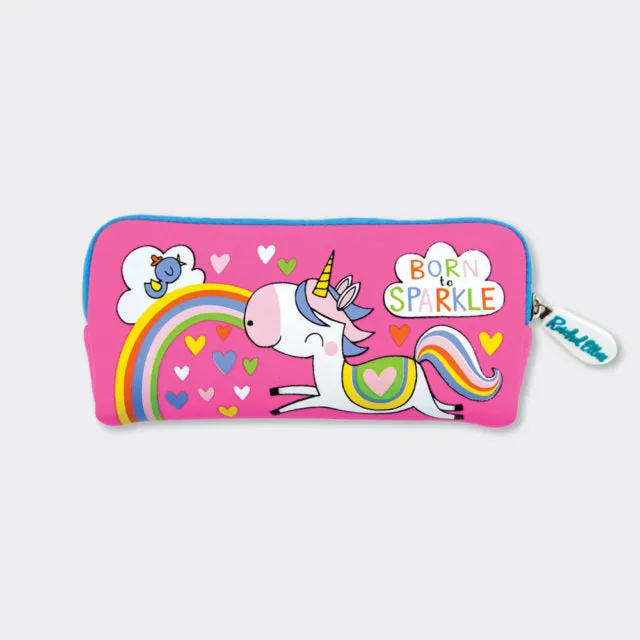 Rachel Ellen Neoprene pencil case - Born to sparkle Unicorn