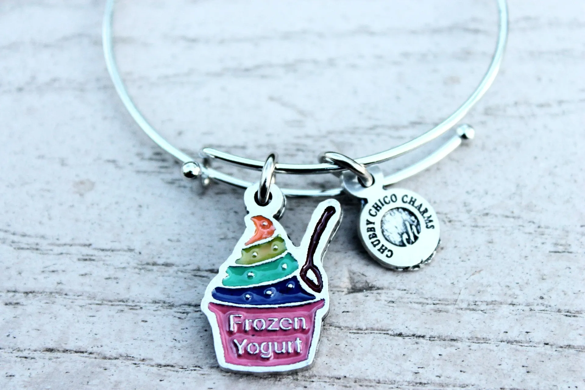 Rainbow Colored Frozen Yogurt Bangle