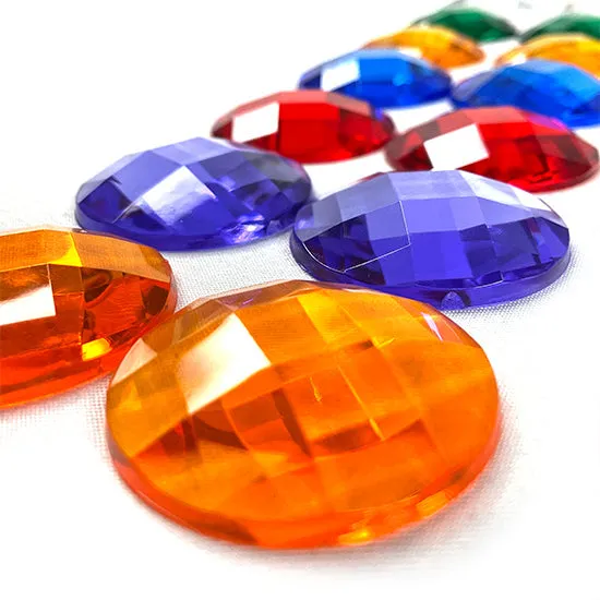Rainbow Gems - Clear Back - 14 pieces