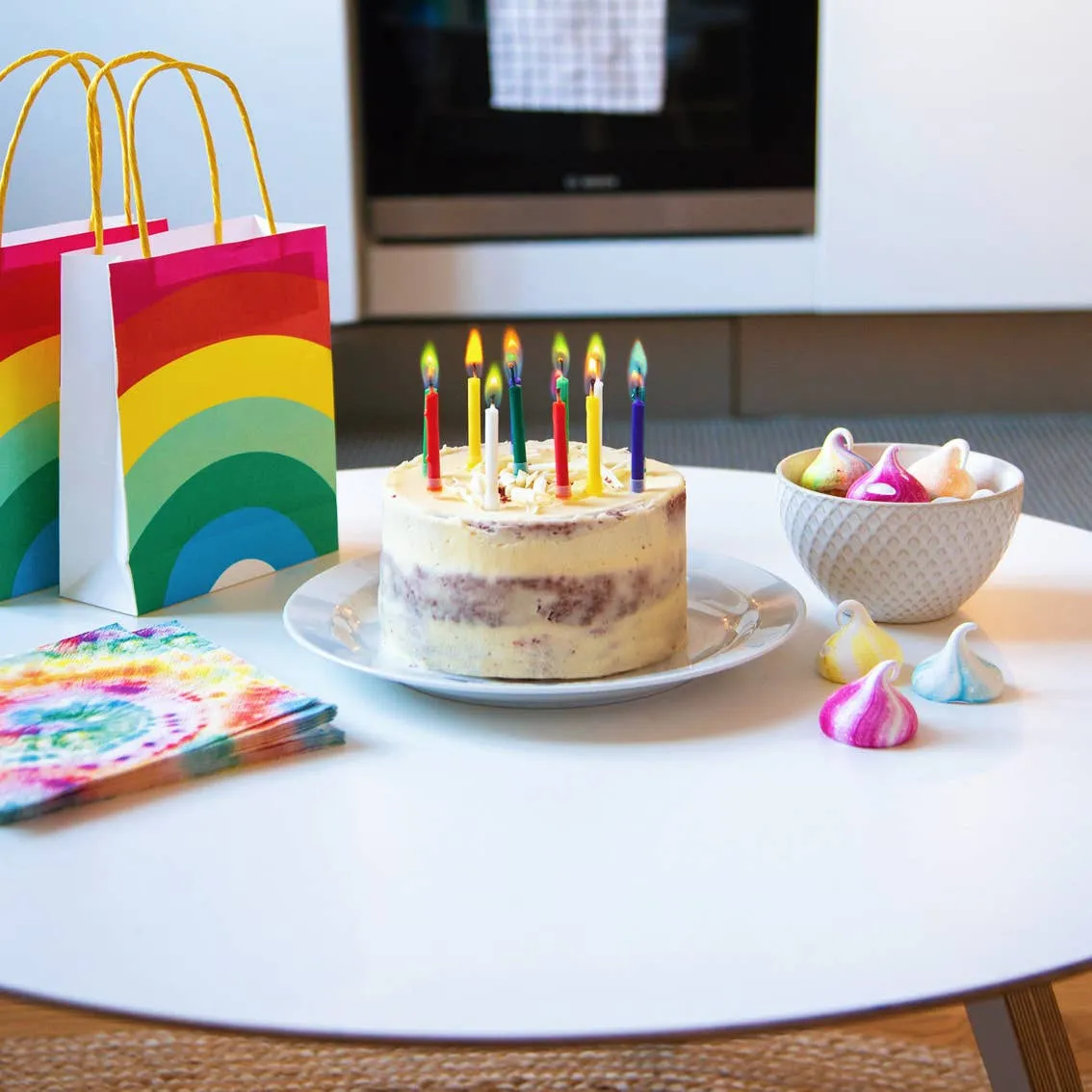 Rainbow Party Goodie Bags 8 Pk.
