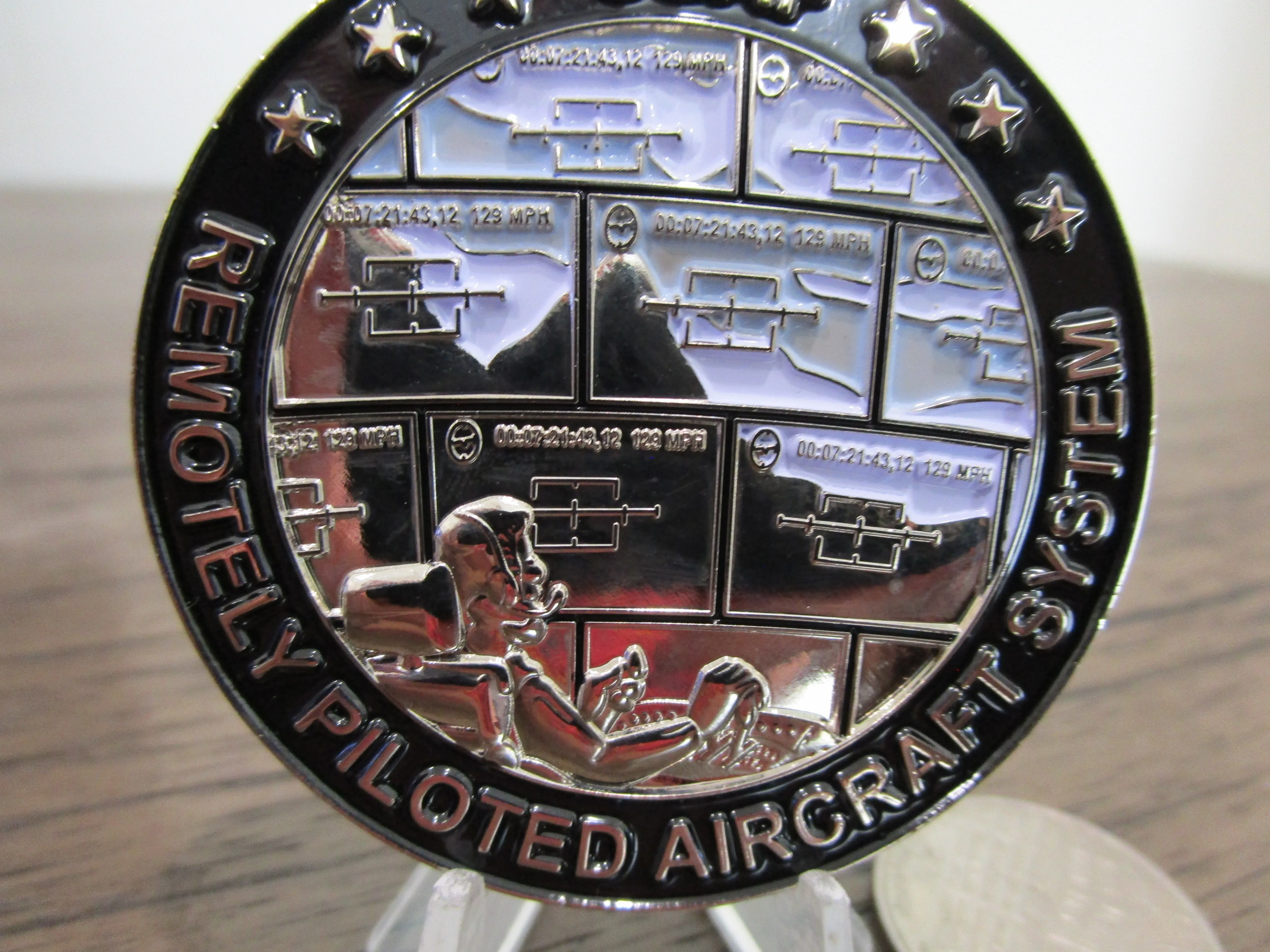 Remotely Piloted Aircraft MQ-9 Reaper USAF RPA Drone Pilot Challenge Coin