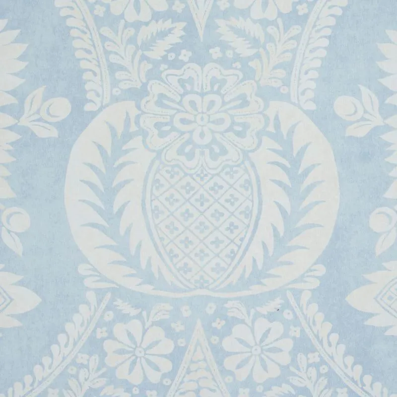 Schumacher Villandry Damask Print Wallpaper
