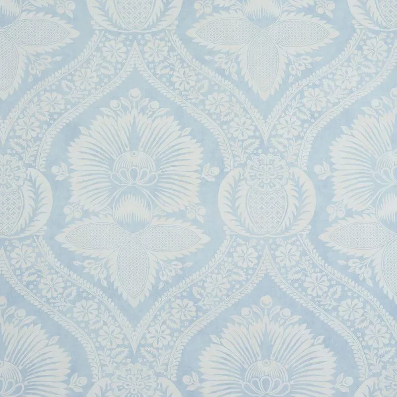 Schumacher Villandry Damask Print Wallpaper