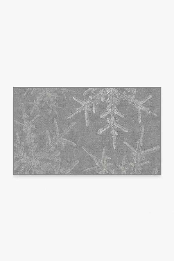 Snowflake Silver Tufted Rug