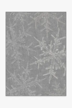 Snowflake Silver Tufted Rug